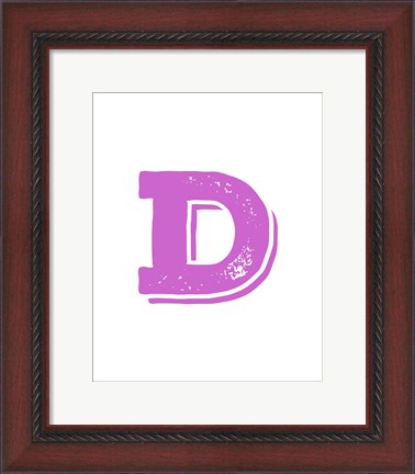Framed D in Pink Print