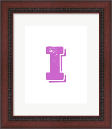 Framed I in Pink Print