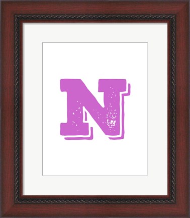 Framed N in Pink Print