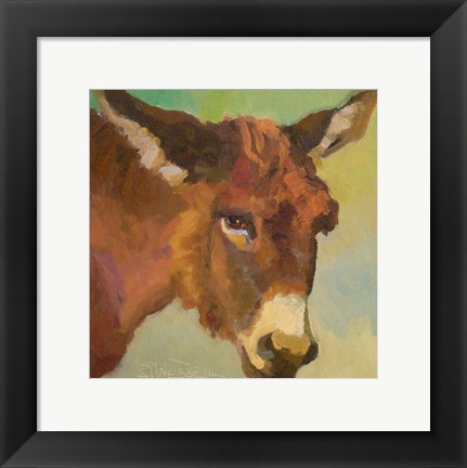 Framed Bored Burro Print