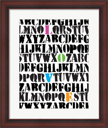 Framed Alphabet Love Print