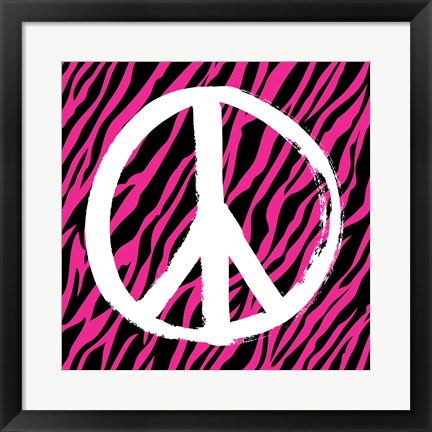 Framed Zebra Peace Print