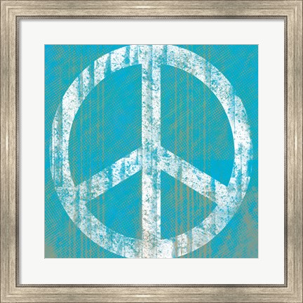 Framed Aqua Peace Print