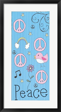 Framed Peace Panel - Blue Print