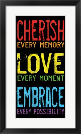 Framed Cherish Love Embrace 2 Print