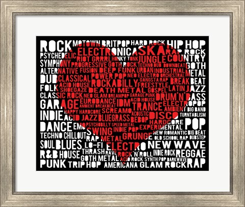 Framed Music - New Wave 1 Print