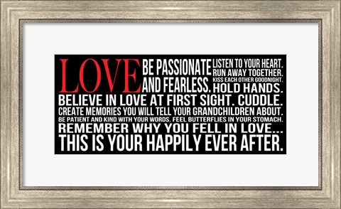 Framed Be Passionate 2 Print