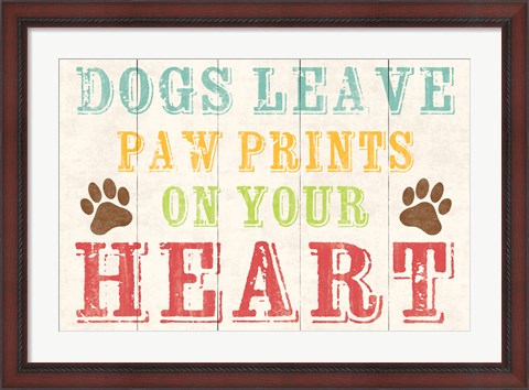 Framed Dogs Leave Paw Prints 1 Print