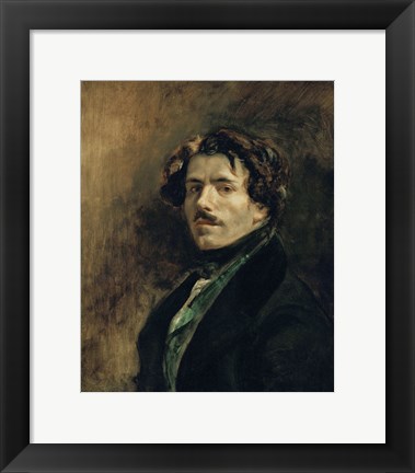 Framed Delacroix, Self-Portrait Print