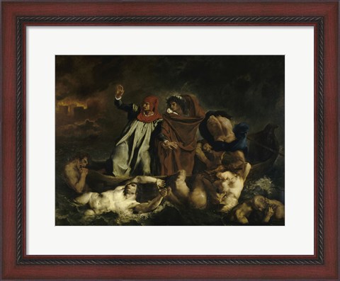 Framed Dante and Virgil in Hell (Dante&#39;s Boat) 1822 Print