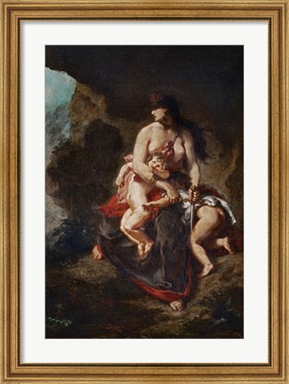 Framed Wrathful Medea, 1862 Print