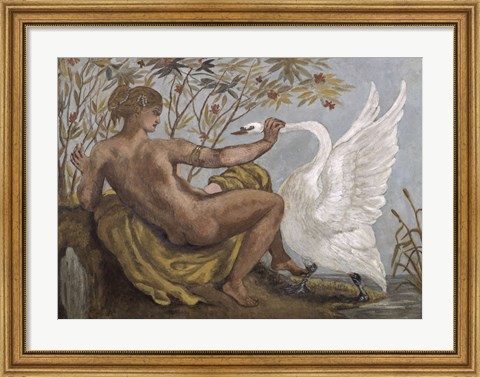 Framed Fresco: Leda Print