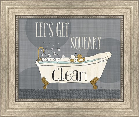 Framed Squeaky Clean I Print