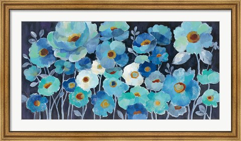 Framed Indigo Flowers Print