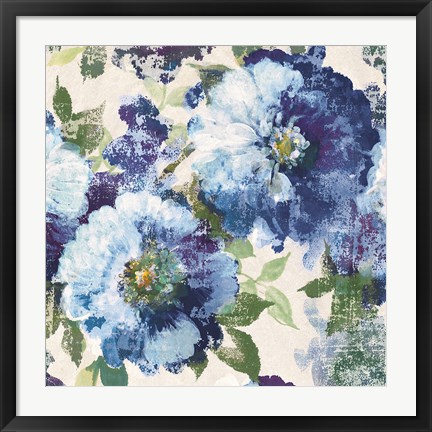 Framed Indigo Floral Gallery Print