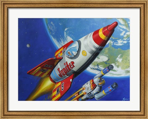 Framed Space Patrol 2 Print