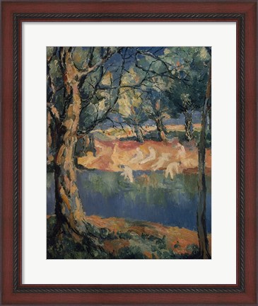 Framed River in the Woods, Late 1920s Print