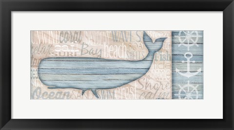 Framed Ocean Life Whale Print