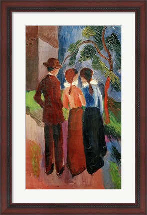 Framed Promenade Of Three People II, 1914 Print