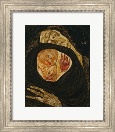 Framed Dead Mother, 1910 Print