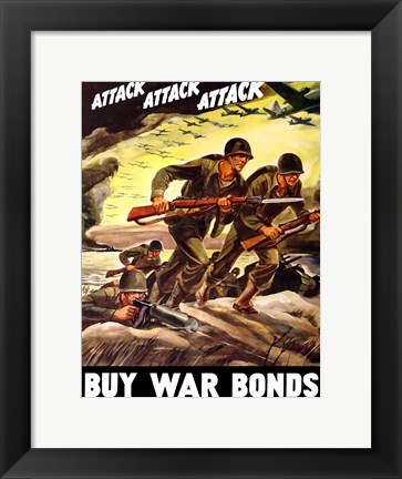 Framed Buy War Bonds Print