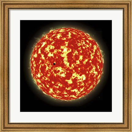 Framed Planet Passing in Front of Sun Print