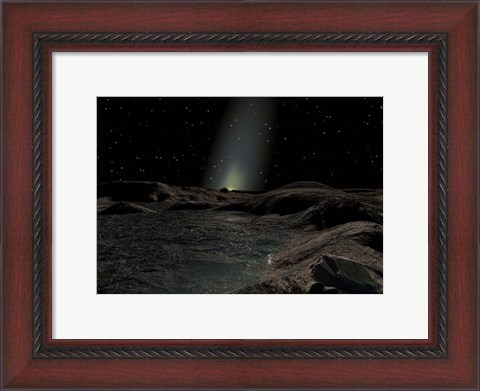 Framed Ice at Mercury&#39;s North Pole Print