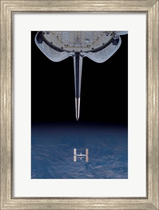 Framed Space Shuttle Departs Print