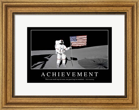 Framed Achievement: Inspirational Quote and Motivational Poster Print