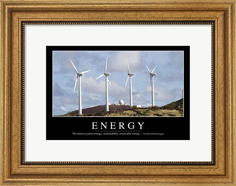 Framed Energy: Inspirational Quote and Motivational Poster Print