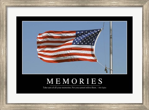 Framed Memories: Inspirational Quote and Motivational Poster Print