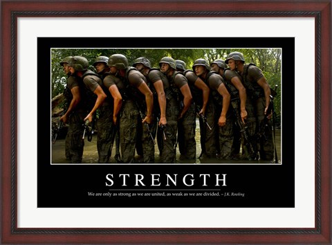 Framed Strength: Inspirational Quote and Motivational Poster Print