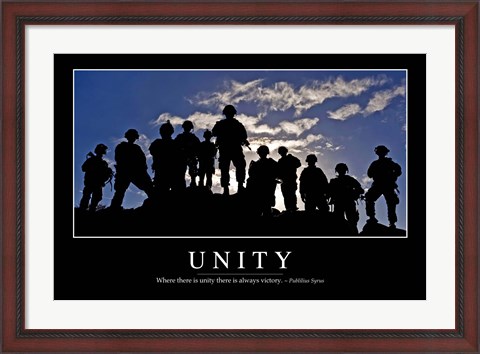 Framed Unity: Inspirational Quote and Motivational Poster Print