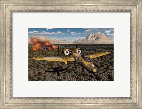 Framed American A-10 Thunderbolt Print