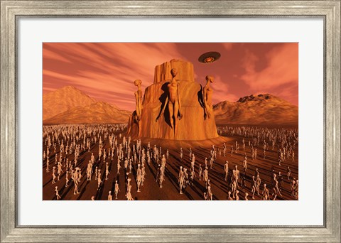 Framed Martians Gathering Print