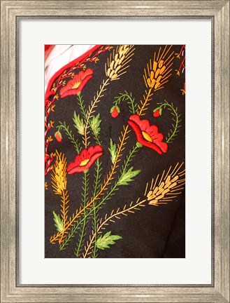 Framed Costume Fabric, Tenerife, Canary Islands, Spain Print