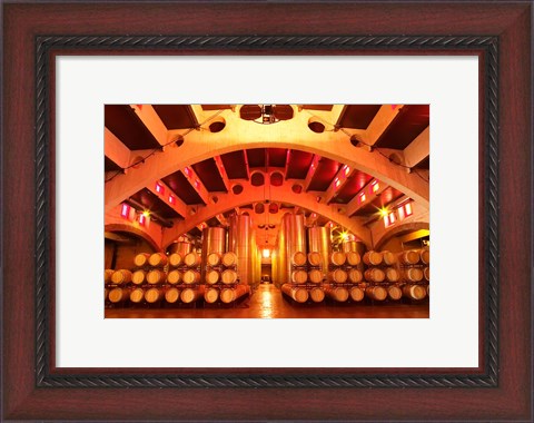 Framed Wine Cellar at Raimat, Costers del Segre, Catalonia, Catalunya, Spain Print