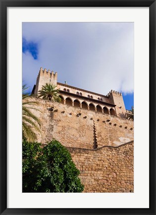 Framed Royal Palace of La Almudaina, Palma, Majorca, Balearic Islands, Spain Print