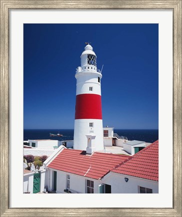 Framed Spain, Gibraltar, Europa Point, Lighthouse Print