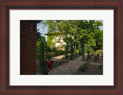 Framed Entrance gate to Cordorniu Winery, Catalonia, Spain Print