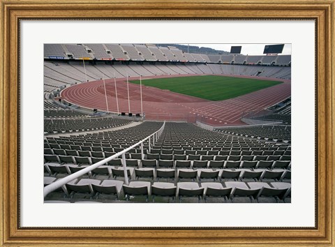 Framed Olympic Stadium, Barcelona, Spain Print