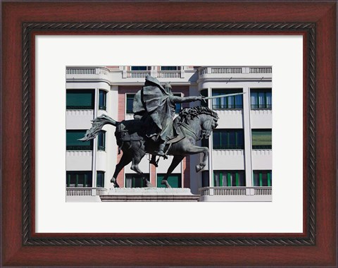 Framed El Cid Statue, Burgos, Spain Print