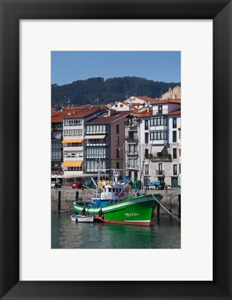 Framed Spain, Basque Country, Vizcaya, Lekeitio Harbor Print