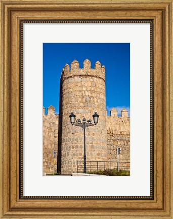 Framed Spain, Castilla y Leon Scenic medieval city walls of Avila Print