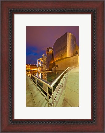 Framed Guggenheim Museum lit at night, Bilbao, Spain Print