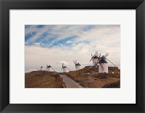 Framed La Mancha Windmills, Consuegra, Castile-La Mancha Region, Spain Print