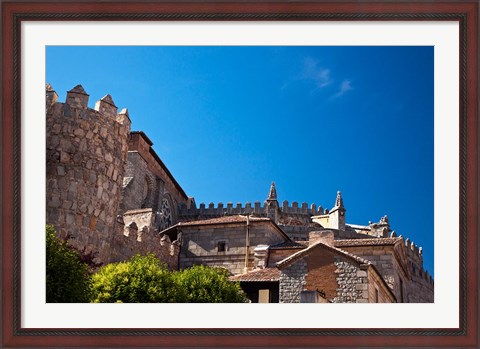 Framed Spain, Castilla y Leon Region, Avila Avila Cathedral detail Print