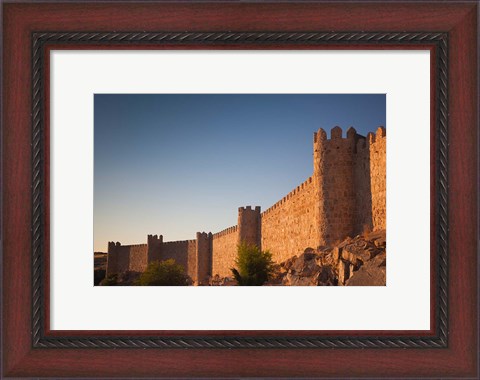 Framed Spain, Castilla y Leon, Avila Fortification Walls Print