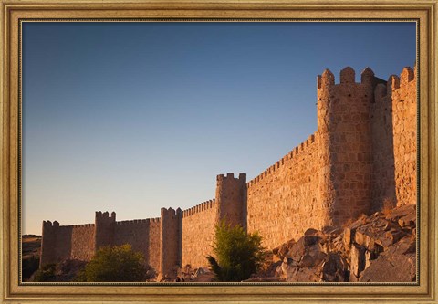 Framed Spain, Castilla y Leon, Avila Fortification Walls Print