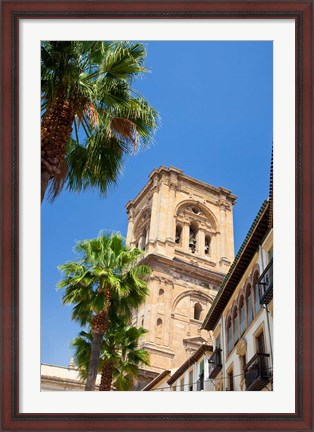 Framed Spain, Granada This is the bell tower of the Granada Cathedral Print